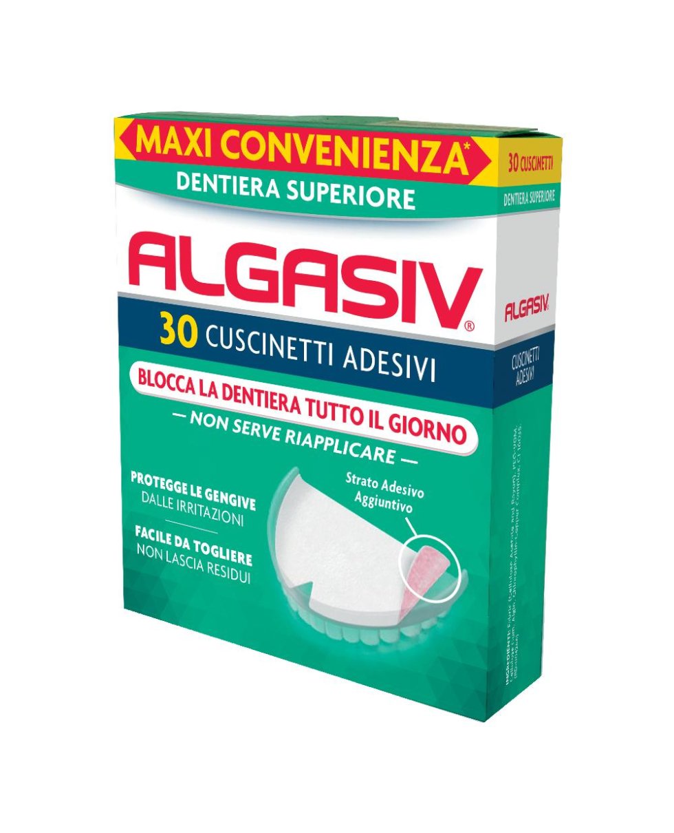 Algasiv Adesivi Protettivi Protesi Dentaria Superiore 30 Pezzi