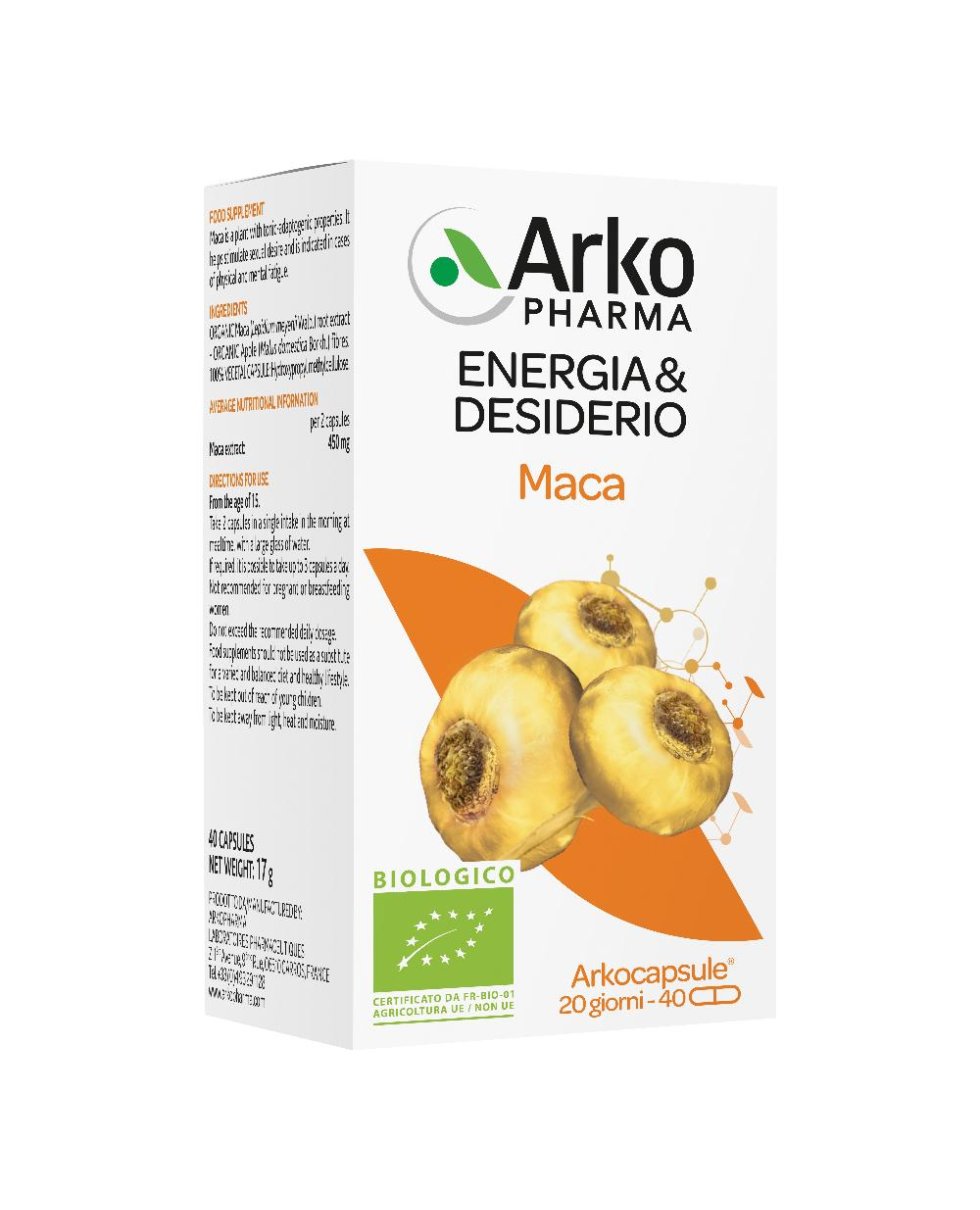 ARKOCAPSULE MACA BIO 40CPS