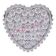 Bjt256 Orecchini Heart Pave Ss