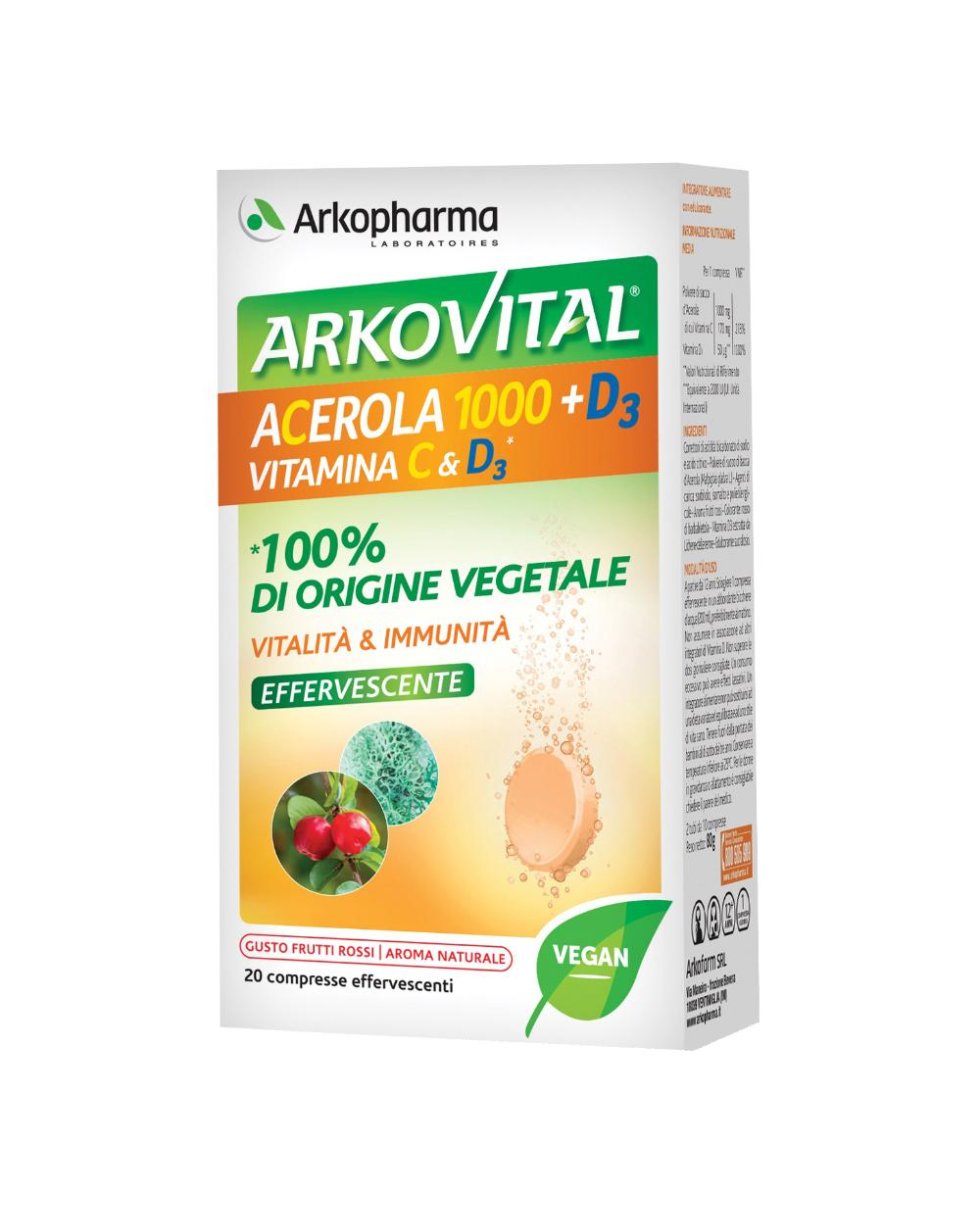 ARKOVITAL ACEROLA 1000+D3 VIT<