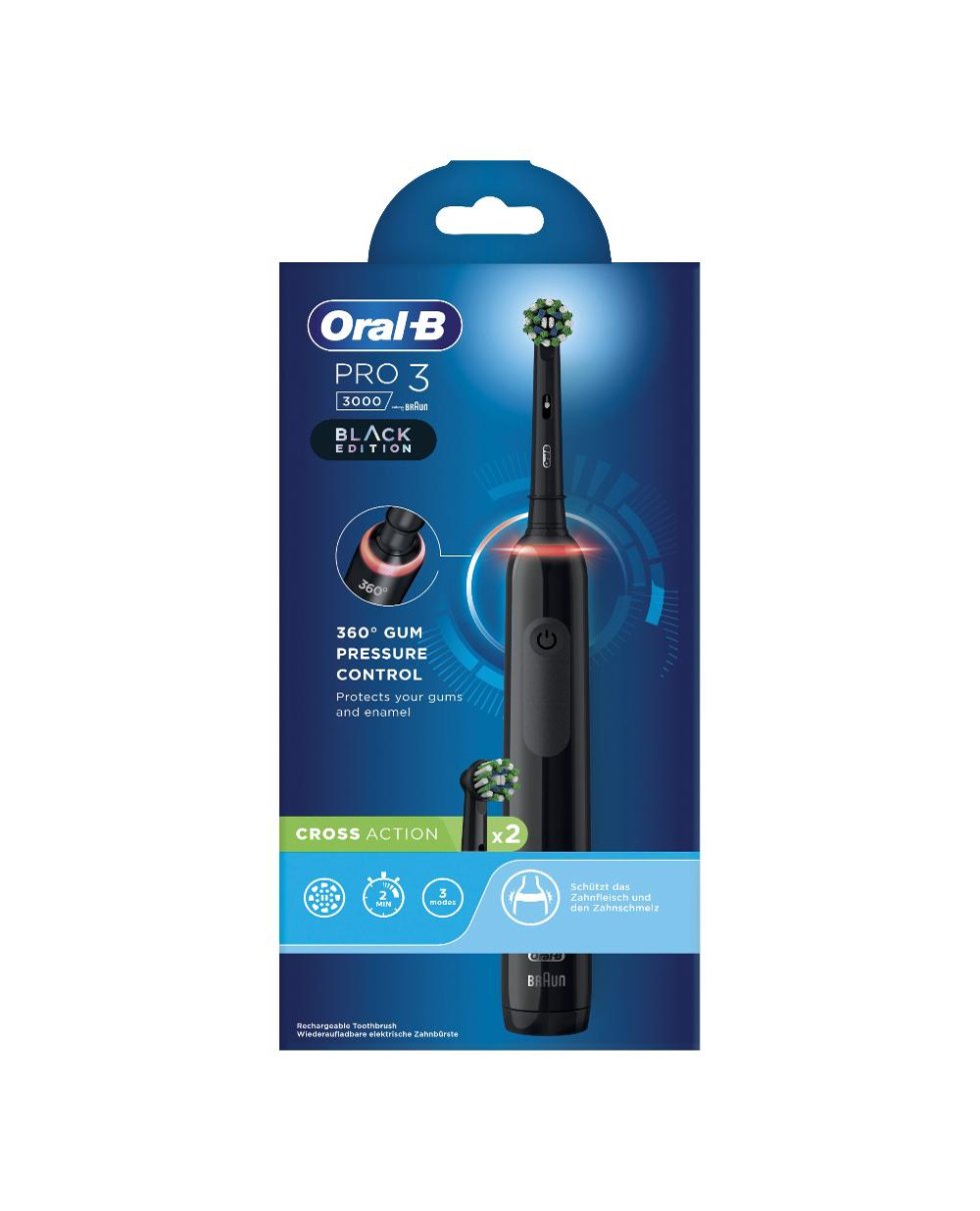 Oralb Pro 3 Black Spazz+2ref