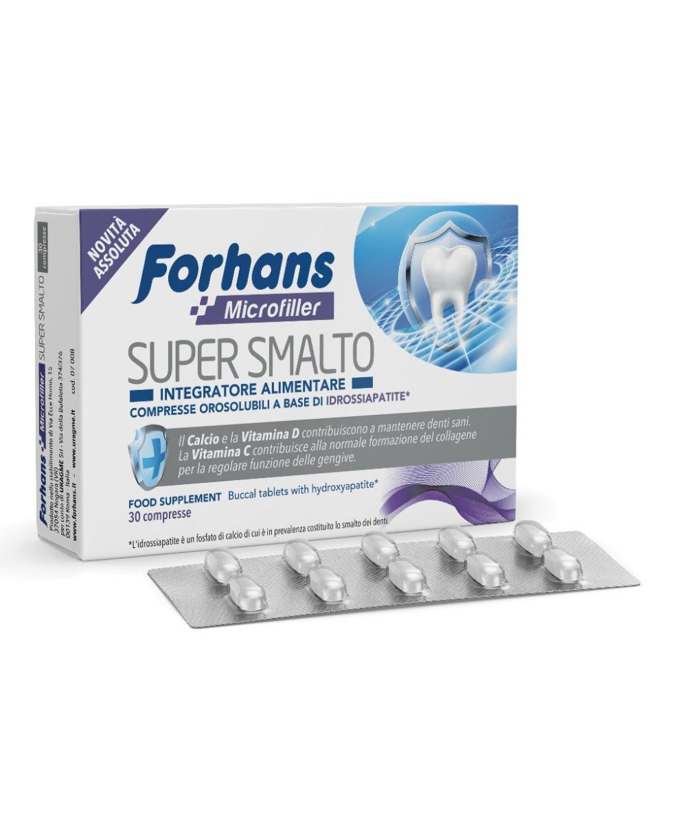 Forhans Microfiller Super Smalto 30 Compresse Orosolubili Con Idrossiapatite 