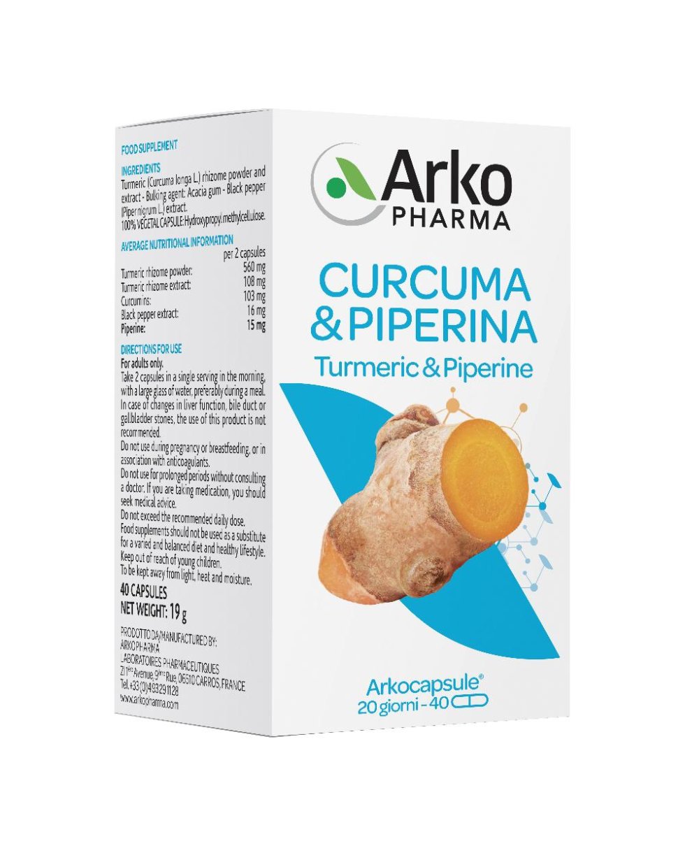 ARKOCPS CURCUMA+PIPERINA 40CPS