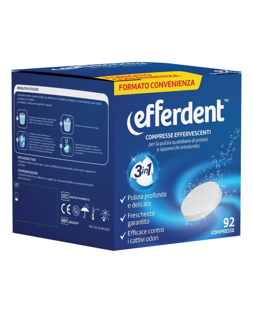 EFFERDENT EFFERVESCENTI 92CPR